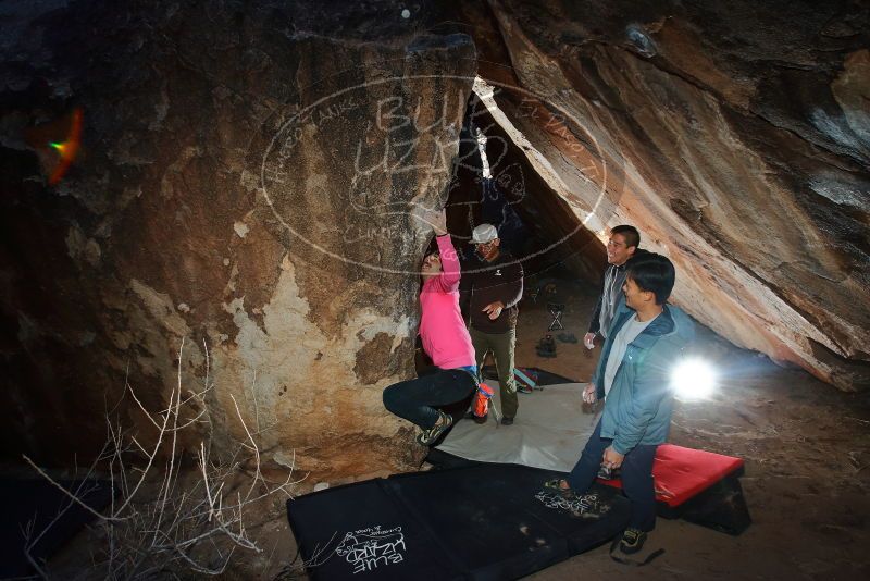 Bouldering in Hueco Tanks on 12/30/2019 with Blue Lizard Climbing and Yoga

Filename: SRM_20191230_1200110.jpg
Aperture: f/5.6
Shutter Speed: 1/250
Body: Canon EOS-1D Mark II
Lens: Canon EF 16-35mm f/2.8 L