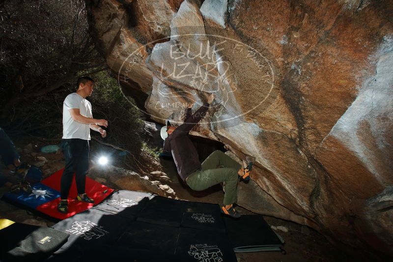 Bouldering in Hueco Tanks on 12/30/2019 with Blue Lizard Climbing and Yoga

Filename: SRM_20191230_1211560.jpg
Aperture: f/8.0
Shutter Speed: 1/250
Body: Canon EOS-1D Mark II
Lens: Canon EF 16-35mm f/2.8 L