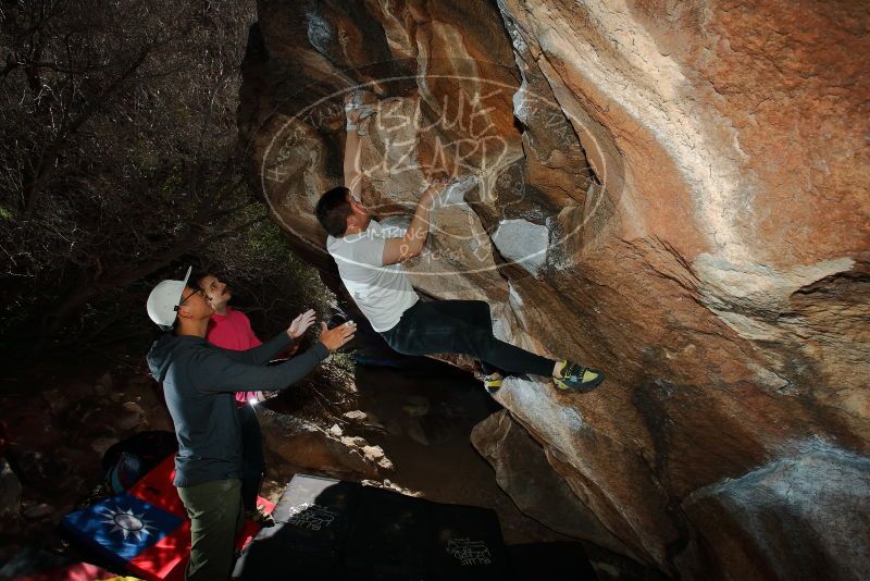 Bouldering in Hueco Tanks on 12/30/2019 with Blue Lizard Climbing and Yoga

Filename: SRM_20191230_1223040.jpg
Aperture: f/8.0
Shutter Speed: 1/250
Body: Canon EOS-1D Mark II
Lens: Canon EF 16-35mm f/2.8 L