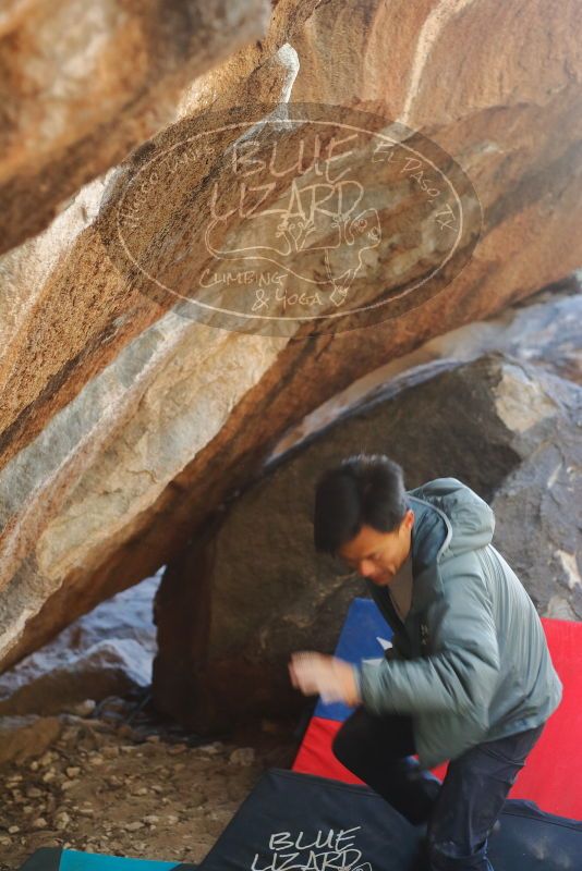 Bouldering in Hueco Tanks on 12/30/2019 with Blue Lizard Climbing and Yoga

Filename: SRM_20191230_1306170.jpg
Aperture: f/2.8
Shutter Speed: 1/250
Body: Canon EOS-1D Mark II
Lens: Canon EF 50mm f/1.8 II