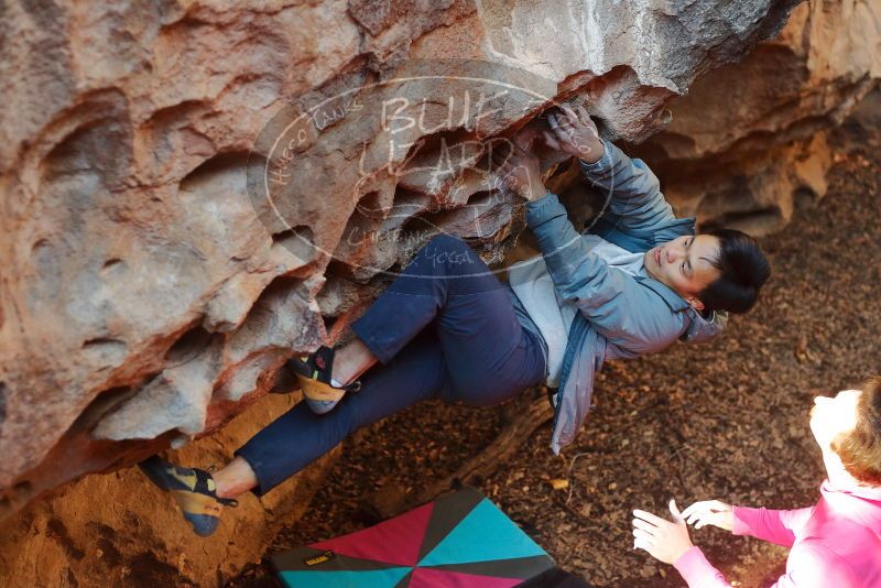 Bouldering in Hueco Tanks on 12/30/2019 with Blue Lizard Climbing and Yoga

Filename: SRM_20191230_1640400.jpg
Aperture: f/2.8
Shutter Speed: 1/250
Body: Canon EOS-1D Mark II
Lens: Canon EF 50mm f/1.8 II