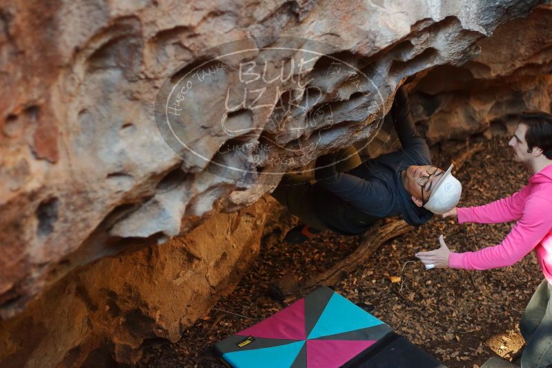 Bouldering in Hueco Tanks on 12/30/2019 with Blue Lizard Climbing and Yoga

Filename: SRM_20191230_1641271.jpg
Aperture: f/2.5
Shutter Speed: 1/250
Body: Canon EOS-1D Mark II
Lens: Canon EF 50mm f/1.8 II
