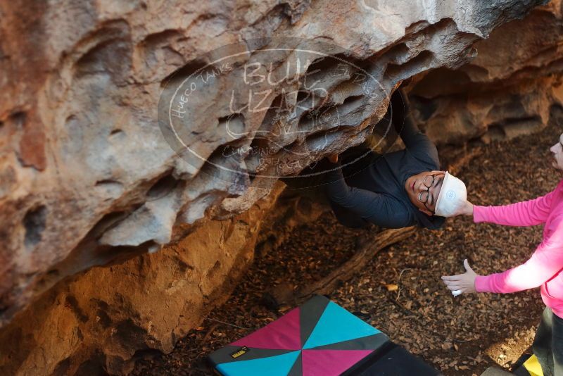 Bouldering in Hueco Tanks on 12/30/2019 with Blue Lizard Climbing and Yoga

Filename: SRM_20191230_1641360.jpg
Aperture: f/2.5
Shutter Speed: 1/250
Body: Canon EOS-1D Mark II
Lens: Canon EF 50mm f/1.8 II