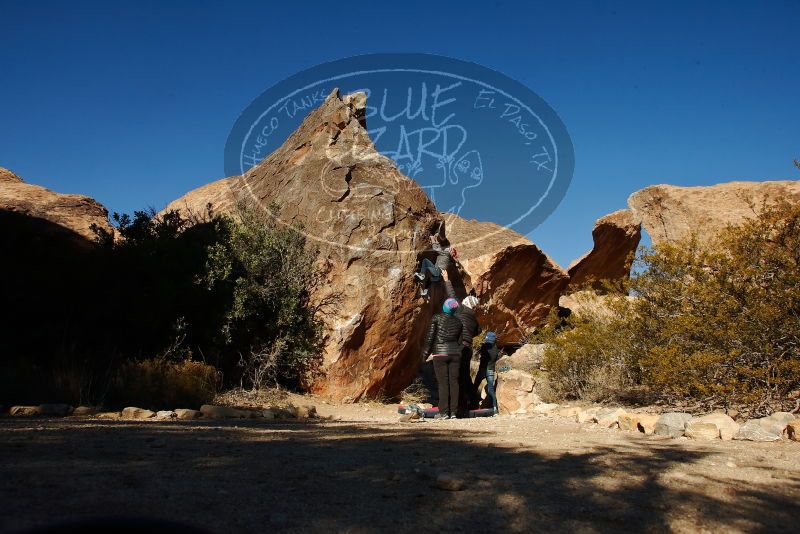 Bouldering in Hueco Tanks on 12/31/2019 with Blue Lizard Climbing and Yoga

Filename: SRM_20191231_1052360.jpg
Aperture: f/10.0
Shutter Speed: 1/320
Body: Canon EOS-1D Mark II
Lens: Canon EF 16-35mm f/2.8 L