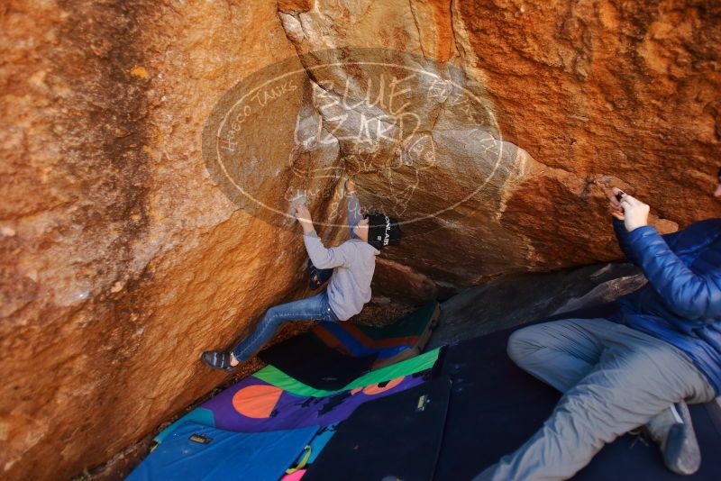Bouldering in Hueco Tanks on 12/31/2019 with Blue Lizard Climbing and Yoga

Filename: SRM_20191231_1101560.jpg
Aperture: f/2.8
Shutter Speed: 1/160
Body: Canon EOS-1D Mark II
Lens: Canon EF 16-35mm f/2.8 L