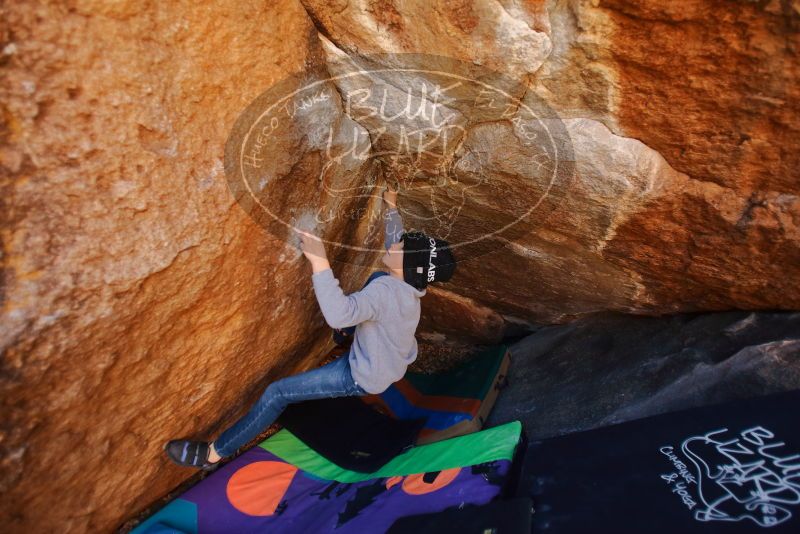Bouldering in Hueco Tanks on 12/31/2019 with Blue Lizard Climbing and Yoga

Filename: SRM_20191231_1101590.jpg
Aperture: f/2.8
Shutter Speed: 1/160
Body: Canon EOS-1D Mark II
Lens: Canon EF 16-35mm f/2.8 L