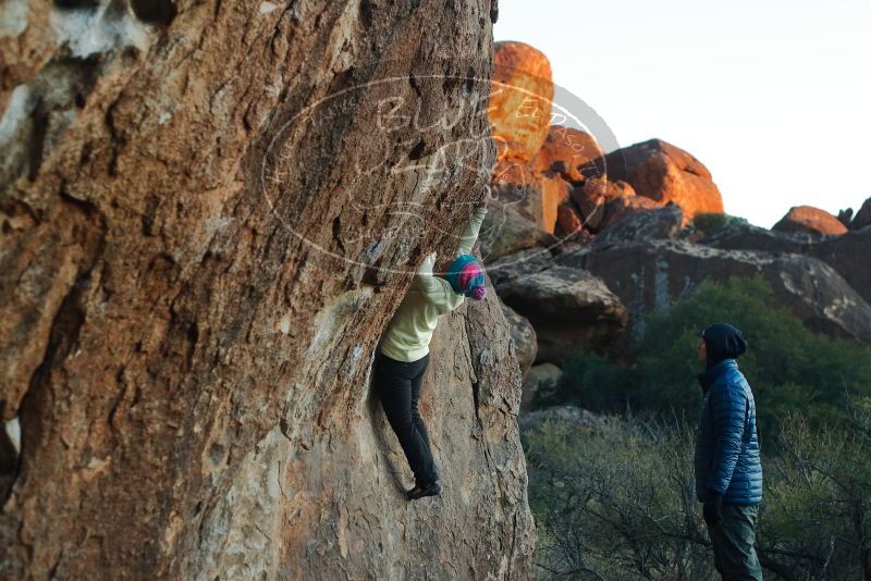 Bouldering in Hueco Tanks on 12/31/2019 with Blue Lizard Climbing and Yoga

Filename: SRM_20191231_1815210.jpg
Aperture: f/3.2
Shutter Speed: 1/250
Body: Canon EOS-1D Mark II
Lens: Canon EF 50mm f/1.8 II