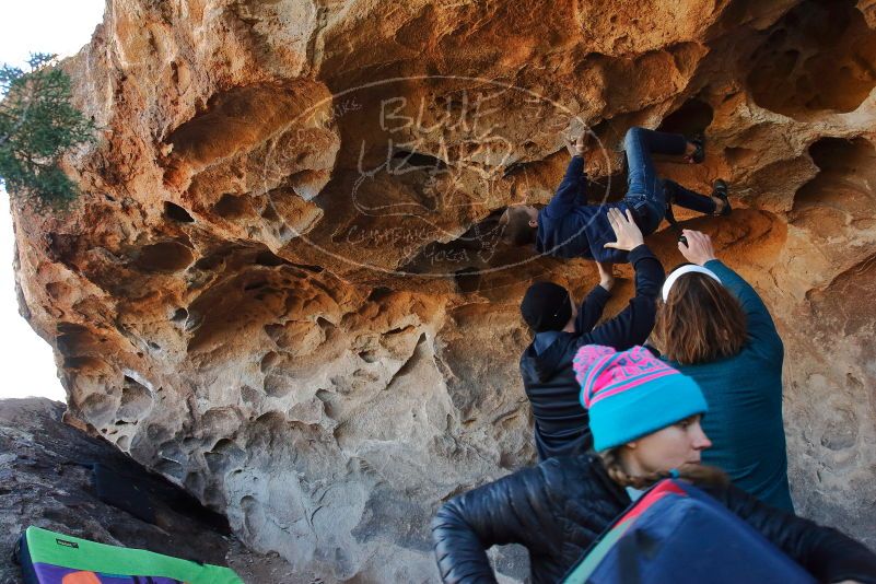 Bouldering in Hueco Tanks on 01/01/2020 with Blue Lizard Climbing and Yoga

Filename: SRM_20200101_1521550.jpg
Aperture: f/5.6
Shutter Speed: 1/250
Body: Canon EOS-1D Mark II
Lens: Canon EF 16-35mm f/2.8 L