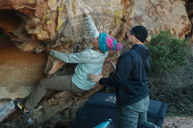 Bouldering in Hueco Tanks on 01/01/2020 with Blue Lizard Climbing and Yoga

Filename: SRM_20200101_1623350.jpg
Aperture: f/4.5
Shutter Speed: 1/320
Body: Canon EOS-1D Mark II
Lens: Canon EF 50mm f/1.8 II