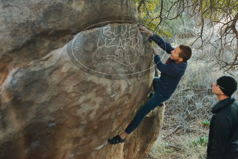 Bouldering in Hueco Tanks on 01/01/2020 with Blue Lizard Climbing and Yoga

Filename: SRM_20200101_1743060.jpg
Aperture: f/2.8
Shutter Speed: 1/250
Body: Canon EOS-1D Mark II
Lens: Canon EF 50mm f/1.8 II