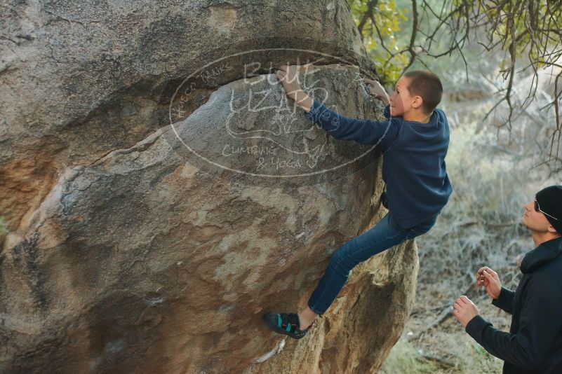 Bouldering in Hueco Tanks on 01/01/2020 with Blue Lizard Climbing and Yoga

Filename: SRM_20200101_1743290.jpg
Aperture: f/2.8
Shutter Speed: 1/250
Body: Canon EOS-1D Mark II
Lens: Canon EF 50mm f/1.8 II