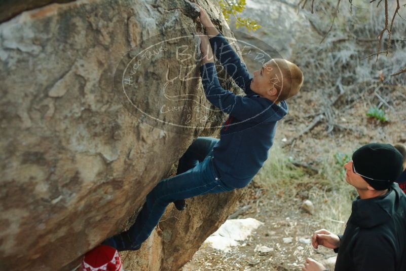 Bouldering in Hueco Tanks on 01/01/2020 with Blue Lizard Climbing and Yoga

Filename: SRM_20200101_1745400.jpg
Aperture: f/2.8
Shutter Speed: 1/250
Body: Canon EOS-1D Mark II
Lens: Canon EF 50mm f/1.8 II