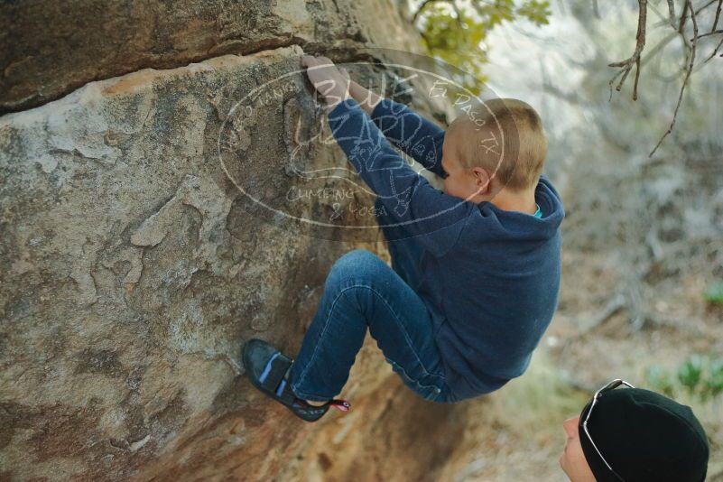 Bouldering in Hueco Tanks on 01/01/2020 with Blue Lizard Climbing and Yoga

Filename: SRM_20200101_1753460.jpg
Aperture: f/2.5
Shutter Speed: 1/200
Body: Canon EOS-1D Mark II
Lens: Canon EF 50mm f/1.8 II