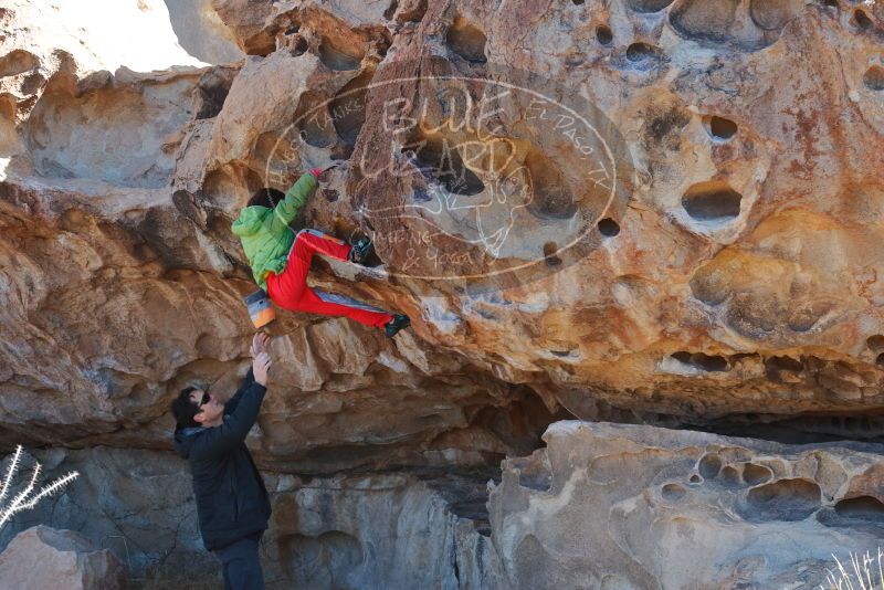 Bouldering in Hueco Tanks on 01/03/2020 with Blue Lizard Climbing and Yoga

Filename: SRM_20200103_1147400.jpg
Aperture: f/5.0
Shutter Speed: 1/250
Body: Canon EOS-1D Mark II
Lens: Canon EF 50mm f/1.8 II