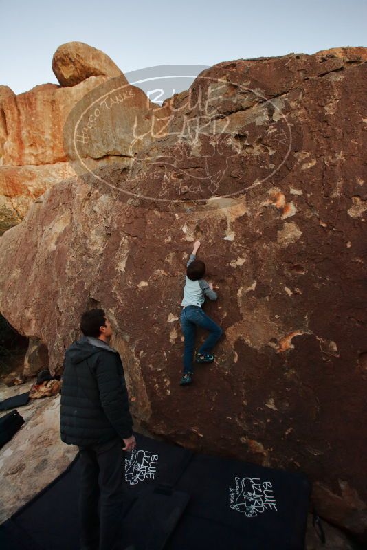 Bouldering in Hueco Tanks on 01/03/2020 with Blue Lizard Climbing and Yoga

Filename: SRM_20200103_1824430.jpg
Aperture: f/3.5
Shutter Speed: 1/200
Body: Canon EOS-1D Mark II
Lens: Canon EF 16-35mm f/2.8 L