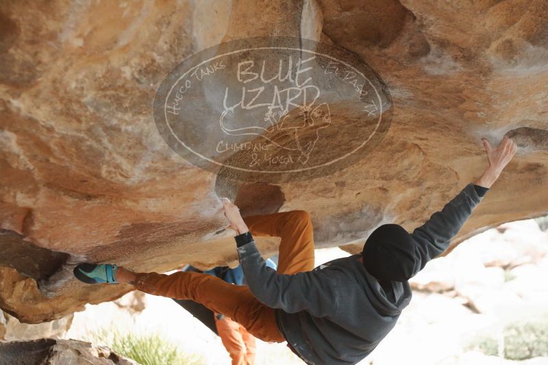 Bouldering in Hueco Tanks on 01/02/2020 with Blue Lizard Climbing and Yoga

Filename: SRM_20200102_1112300.jpg
Aperture: f/2.8
Shutter Speed: 1/250
Body: Canon EOS-1D Mark II
Lens: Canon EF 50mm f/1.8 II