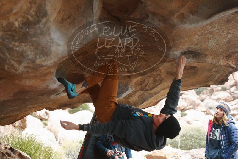 Bouldering in Hueco Tanks on 01/02/2020 with Blue Lizard Climbing and Yoga

Filename: SRM_20200102_1112320.jpg
Aperture: f/3.5
Shutter Speed: 1/250
Body: Canon EOS-1D Mark II
Lens: Canon EF 50mm f/1.8 II