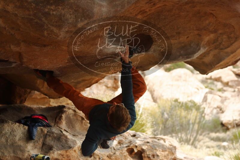 Bouldering in Hueco Tanks on 01/02/2020 with Blue Lizard Climbing and Yoga

Filename: SRM_20200102_1126520.jpg
Aperture: f/3.2
Shutter Speed: 1/250
Body: Canon EOS-1D Mark II
Lens: Canon EF 50mm f/1.8 II