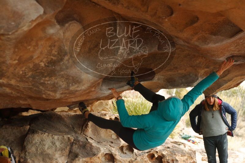 Bouldering in Hueco Tanks on 01/02/2020 with Blue Lizard Climbing and Yoga

Filename: SRM_20200102_1139410.jpg
Aperture: f/3.2
Shutter Speed: 1/250
Body: Canon EOS-1D Mark II
Lens: Canon EF 50mm f/1.8 II