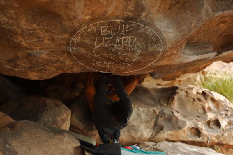 Bouldering in Hueco Tanks on 01/02/2020 with Blue Lizard Climbing and Yoga

Filename: SRM_20200102_1141280.jpg
Aperture: f/3.2
Shutter Speed: 1/250
Body: Canon EOS-1D Mark II
Lens: Canon EF 50mm f/1.8 II
