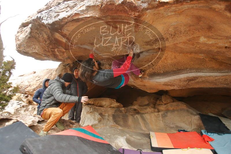 Bouldering in Hueco Tanks on 01/02/2020 with Blue Lizard Climbing and Yoga

Filename: SRM_20200102_1211480.jpg
Aperture: f/3.5
Shutter Speed: 1/250
Body: Canon EOS-1D Mark II
Lens: Canon EF 16-35mm f/2.8 L