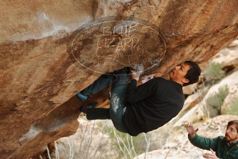 Bouldering in Hueco Tanks on 01/02/2020 with Blue Lizard Climbing and Yoga

Filename: SRM_20200102_1356130.jpg
Aperture: f/3.2
Shutter Speed: 1/250
Body: Canon EOS-1D Mark II
Lens: Canon EF 50mm f/1.8 II