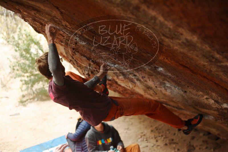 Bouldering in Hueco Tanks on 01/02/2020 with Blue Lizard Climbing and Yoga

Filename: SRM_20200102_1503440.jpg
Aperture: f/2.5
Shutter Speed: 1/250
Body: Canon EOS-1D Mark II
Lens: Canon EF 50mm f/1.8 II