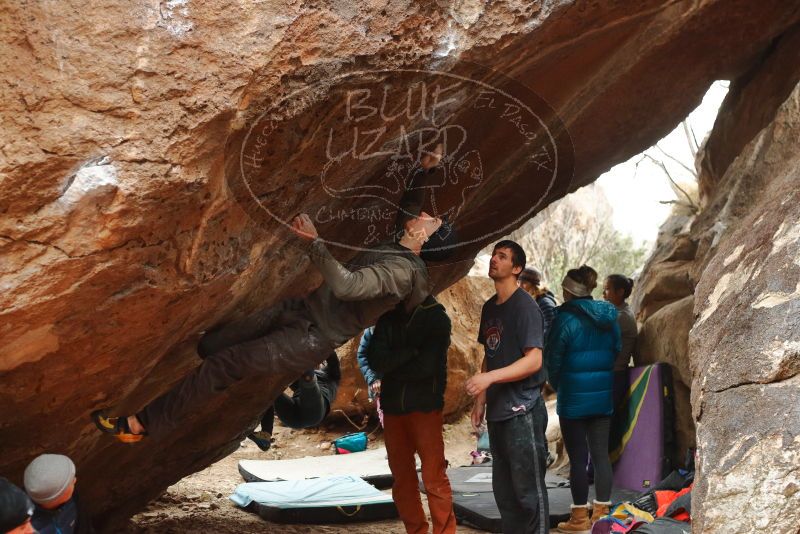 Bouldering in Hueco Tanks on 01/02/2020 with Blue Lizard Climbing and Yoga

Filename: SRM_20200102_1517100.jpg
Aperture: f/3.5
Shutter Speed: 1/250
Body: Canon EOS-1D Mark II
Lens: Canon EF 50mm f/1.8 II