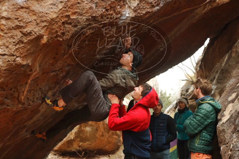 Bouldering in Hueco Tanks on 01/02/2020 with Blue Lizard Climbing and Yoga

Filename: SRM_20200102_1536530.jpg
Aperture: f/4.0
Shutter Speed: 1/250
Body: Canon EOS-1D Mark II
Lens: Canon EF 50mm f/1.8 II