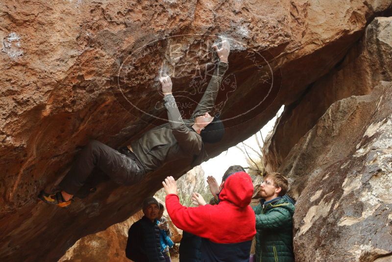 Bouldering in Hueco Tanks on 01/02/2020 with Blue Lizard Climbing and Yoga

Filename: SRM_20200102_1538530.jpg
Aperture: f/4.5
Shutter Speed: 1/250
Body: Canon EOS-1D Mark II
Lens: Canon EF 50mm f/1.8 II