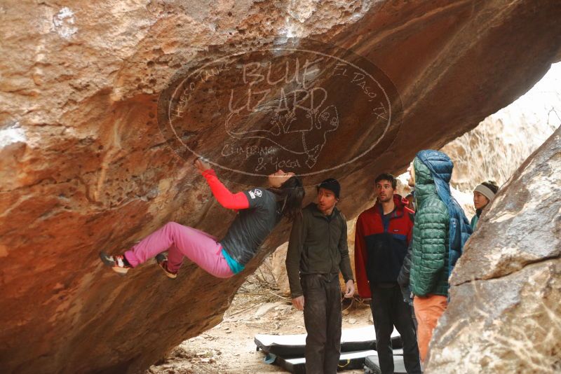 Bouldering in Hueco Tanks on 01/02/2020 with Blue Lizard Climbing and Yoga

Filename: SRM_20200102_1545170.jpg
Aperture: f/2.5
Shutter Speed: 1/250
Body: Canon EOS-1D Mark II
Lens: Canon EF 50mm f/1.8 II