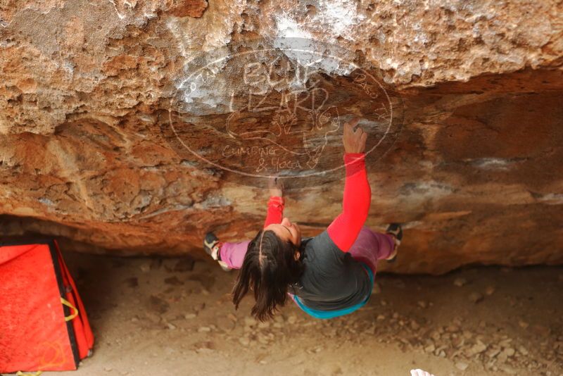 Bouldering in Hueco Tanks on 01/02/2020 with Blue Lizard Climbing and Yoga

Filename: SRM_20200102_1633241.jpg
Aperture: f/2.8
Shutter Speed: 1/250
Body: Canon EOS-1D Mark II
Lens: Canon EF 50mm f/1.8 II