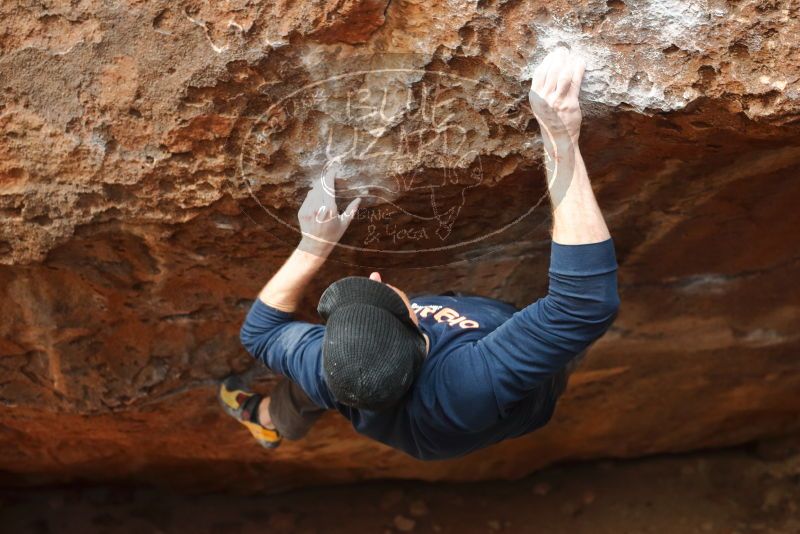Bouldering in Hueco Tanks on 01/02/2020 with Blue Lizard Climbing and Yoga

Filename: SRM_20200102_1634520.jpg
Aperture: f/3.2
Shutter Speed: 1/250
Body: Canon EOS-1D Mark II
Lens: Canon EF 50mm f/1.8 II
