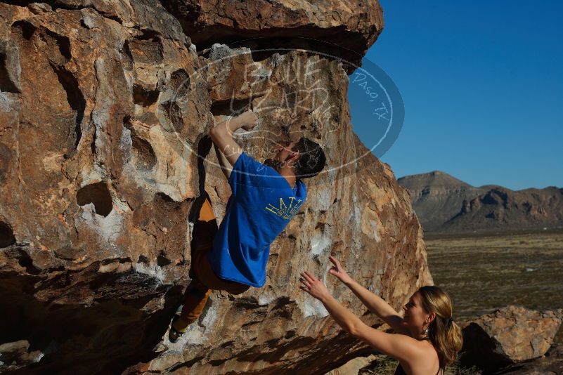 Bouldering in Hueco Tanks on 01/05/2020 with Blue Lizard Climbing and Yoga

Filename: SRM_20200105_1102040.jpg
Aperture: f/8.0
Shutter Speed: 1/400
Body: Canon EOS-1D Mark II
Lens: Canon EF 50mm f/1.8 II