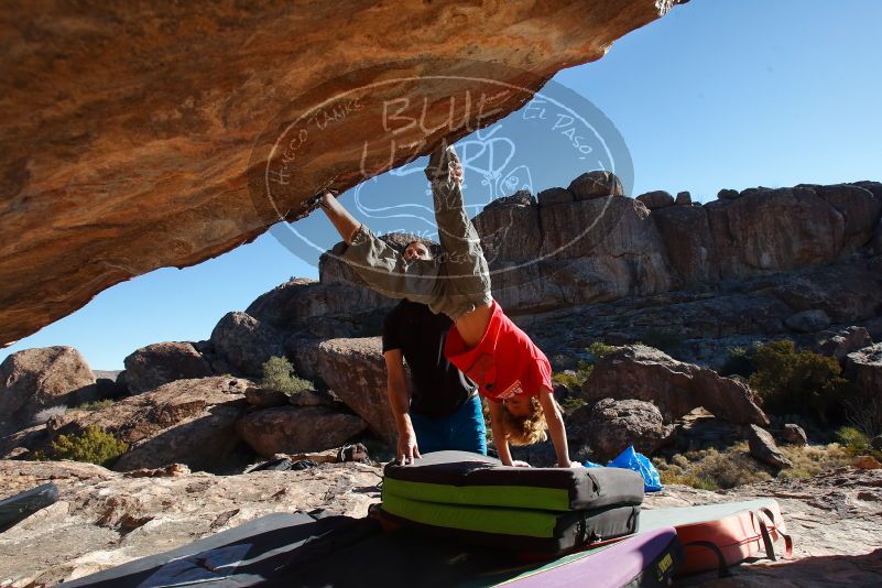 Bouldering in Hueco Tanks on 01/05/2020 with Blue Lizard Climbing and Yoga

Filename: SRM_20200105_1122060.jpg
Aperture: f/8.0
Shutter Speed: 1/320
Body: Canon EOS-1D Mark II
Lens: Canon EF 16-35mm f/2.8 L