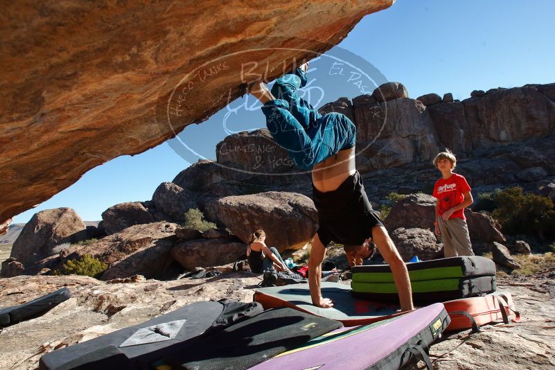 Bouldering in Hueco Tanks on 01/05/2020 with Blue Lizard Climbing and Yoga

Filename: SRM_20200105_1123330.jpg
Aperture: f/7.1
Shutter Speed: 1/320
Body: Canon EOS-1D Mark II
Lens: Canon EF 16-35mm f/2.8 L