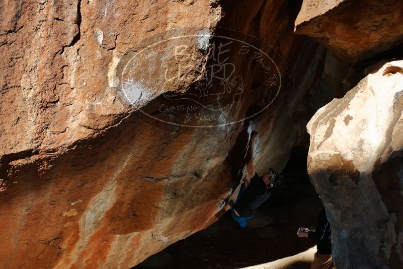 Bouldering in Hueco Tanks on 01/05/2020 with Blue Lizard Climbing and Yoga
Filename: SRM_20200105_1152360.jpg
Aperture: f/8.0
Shutter Speed: 1/250
Body: Canon EOS-1D Mark II
Lens: Canon EF 16-35mm f/2.8 L