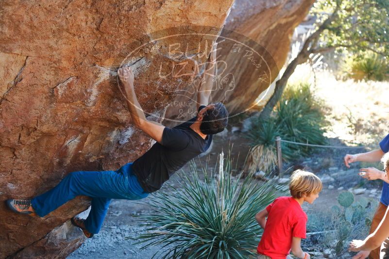 Bouldering in Hueco Tanks on 01/05/2020 with Blue Lizard Climbing and Yoga

Filename: SRM_20200105_1606020.jpg
Aperture: f/3.2
Shutter Speed: 1/250
Body: Canon EOS-1D Mark II
Lens: Canon EF 50mm f/1.8 II