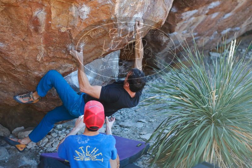 Bouldering in Hueco Tanks on 01/05/2020 with Blue Lizard Climbing and Yoga

Filename: SRM_20200105_1620050.jpg
Aperture: f/2.8
Shutter Speed: 1/250
Body: Canon EOS-1D Mark II
Lens: Canon EF 50mm f/1.8 II