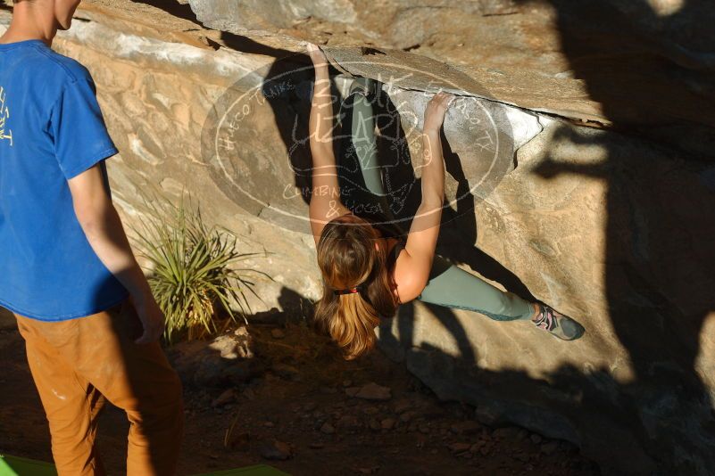 Bouldering in Hueco Tanks on 01/05/2020 with Blue Lizard Climbing and Yoga

Filename: SRM_20200105_1707030.jpg
Aperture: f/4.0
Shutter Speed: 1/640
Body: Canon EOS-1D Mark II
Lens: Canon EF 50mm f/1.8 II