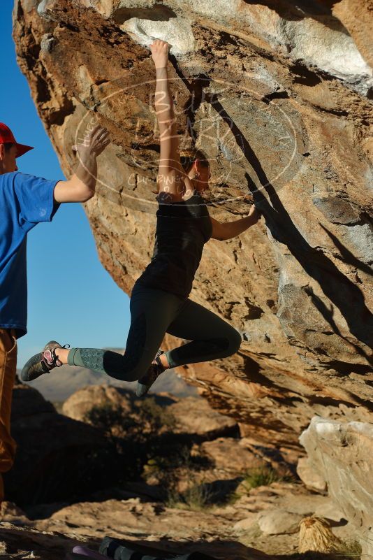 Bouldering in Hueco Tanks on 01/05/2020 with Blue Lizard Climbing and Yoga

Filename: SRM_20200105_1713511.jpg
Aperture: f/3.2
Shutter Speed: 1/1250
Body: Canon EOS-1D Mark II
Lens: Canon EF 50mm f/1.8 II
