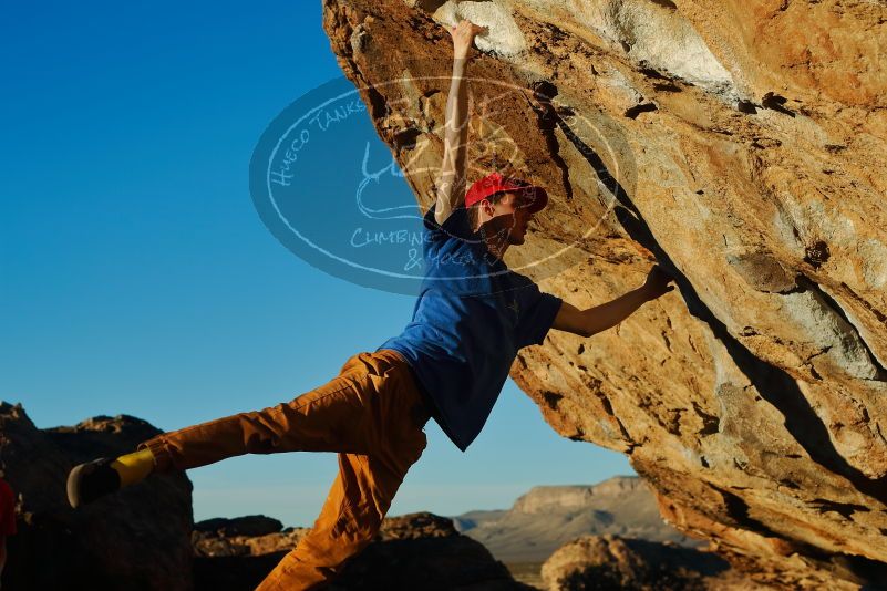 Bouldering in Hueco Tanks on 01/05/2020 with Blue Lizard Climbing and Yoga

Filename: SRM_20200105_1735563.jpg
Aperture: f/4.5
Shutter Speed: 1/1000
Body: Canon EOS-1D Mark II
Lens: Canon EF 50mm f/1.8 II