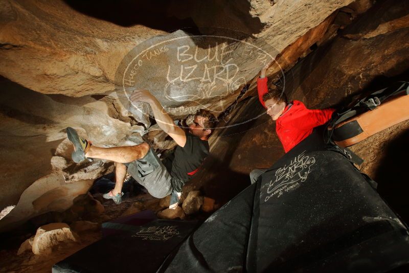 Bouldering in Hueco Tanks on 01/04/2020 with Blue Lizard Climbing and Yoga

Filename: SRM_20200104_1040290.jpg
Aperture: f/5.6
Shutter Speed: 1/250
Body: Canon EOS-1D Mark II
Lens: Canon EF 16-35mm f/2.8 L