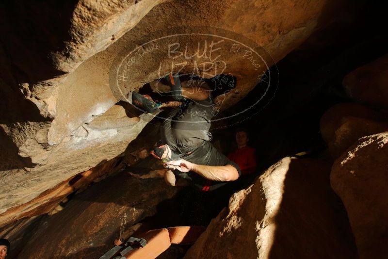 Bouldering in Hueco Tanks on 01/04/2020 with Blue Lizard Climbing and Yoga

Filename: SRM_20200104_1043130.jpg
Aperture: f/5.6
Shutter Speed: 1/250
Body: Canon EOS-1D Mark II
Lens: Canon EF 16-35mm f/2.8 L