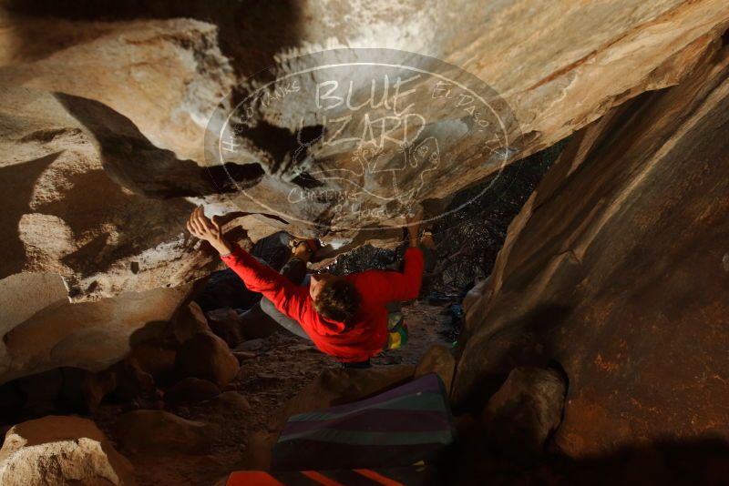 Bouldering in Hueco Tanks on 01/04/2020 with Blue Lizard Climbing and Yoga

Filename: SRM_20200104_1048470.jpg
Aperture: f/5.6
Shutter Speed: 1/250
Body: Canon EOS-1D Mark II
Lens: Canon EF 16-35mm f/2.8 L