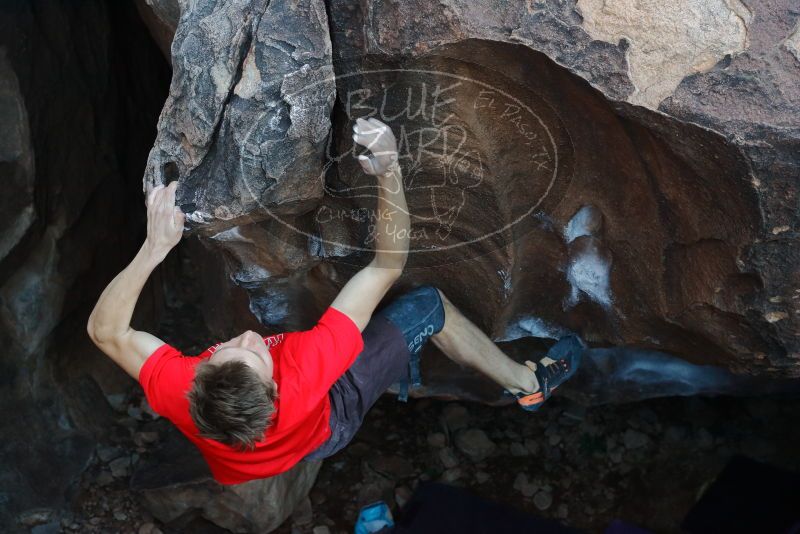Bouldering in Hueco Tanks on 01/04/2020 with Blue Lizard Climbing and Yoga

Filename: SRM_20200104_1422280.jpg
Aperture: f/4.5
Shutter Speed: 1/250
Body: Canon EOS-1D Mark II
Lens: Canon EF 50mm f/1.8 II
