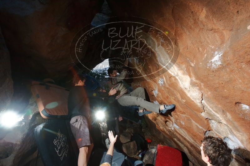 Bouldering in Hueco Tanks on 01/04/2020 with Blue Lizard Climbing and Yoga

Filename: SRM_20200104_1701070.jpg
Aperture: f/5.6
Shutter Speed: 1/250
Body: Canon EOS-1D Mark II
Lens: Canon EF 16-35mm f/2.8 L
