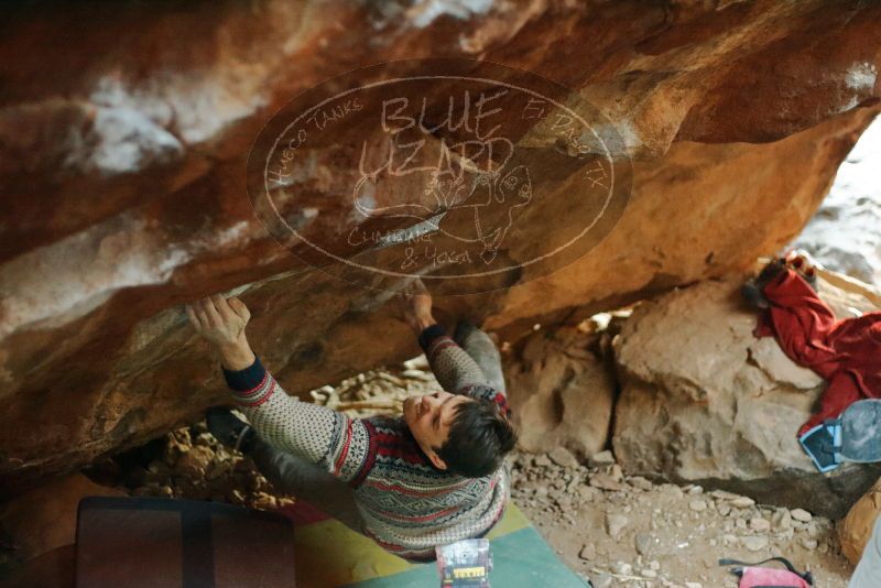 Bouldering in Hueco Tanks on 01/04/2020 with Blue Lizard Climbing and Yoga

Filename: SRM_20200104_1715110.jpg
Aperture: f/2.2
Shutter Speed: 1/200
Body: Canon EOS-1D Mark II
Lens: Canon EF 50mm f/1.8 II