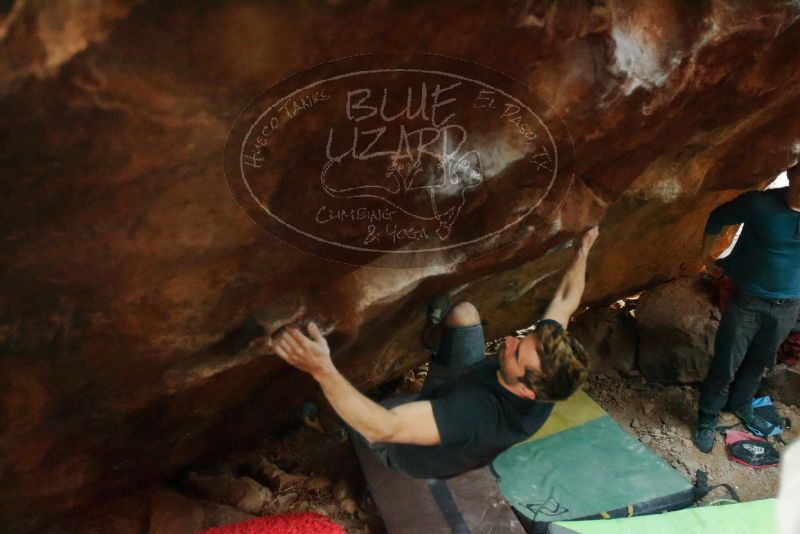 Bouldering in Hueco Tanks on 01/04/2020 with Blue Lizard Climbing and Yoga

Filename: SRM_20200104_1740040.jpg
Aperture: f/2.8
Shutter Speed: 1/125
Body: Canon EOS-1D Mark II
Lens: Canon EF 16-35mm f/2.8 L
