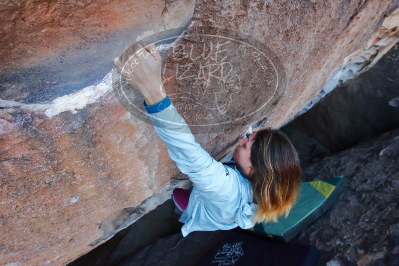 Bouldering in Hueco Tanks on 01/08/2020 with Blue Lizard Climbing and Yoga

Filename: SRM_20200108_1051391.jpg
Aperture: f/5.6
Shutter Speed: 1/250
Body: Canon EOS-1D Mark II
Lens: Canon EF 16-35mm f/2.8 L